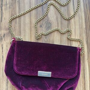 Steve Madden Deep Purple Velvet Crossbody Bag